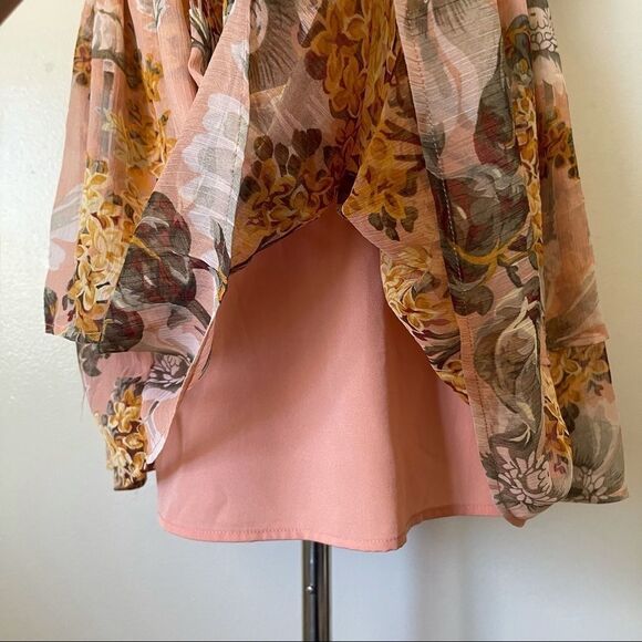 Anthropologie Not So Serious Pink Amaranth Puff Sleeve mini Dress NWT - Picture 6 of 10